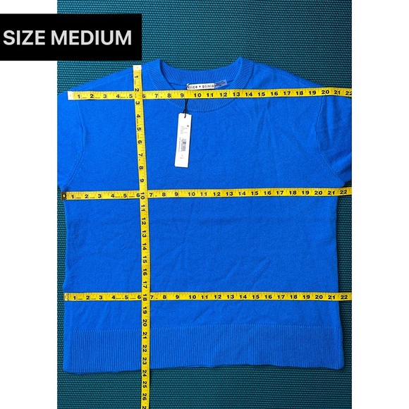 Alice + Olivia Angie Wool & Cashmere Blend Blue Pullover Sweater - Picture 9 of 14